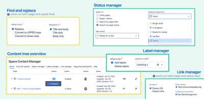 Space Content Manager - bulk manage content in Confluence for Atlassian — screenshot