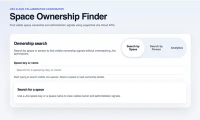 Space Ownership Finder for Atlassian — screenshot