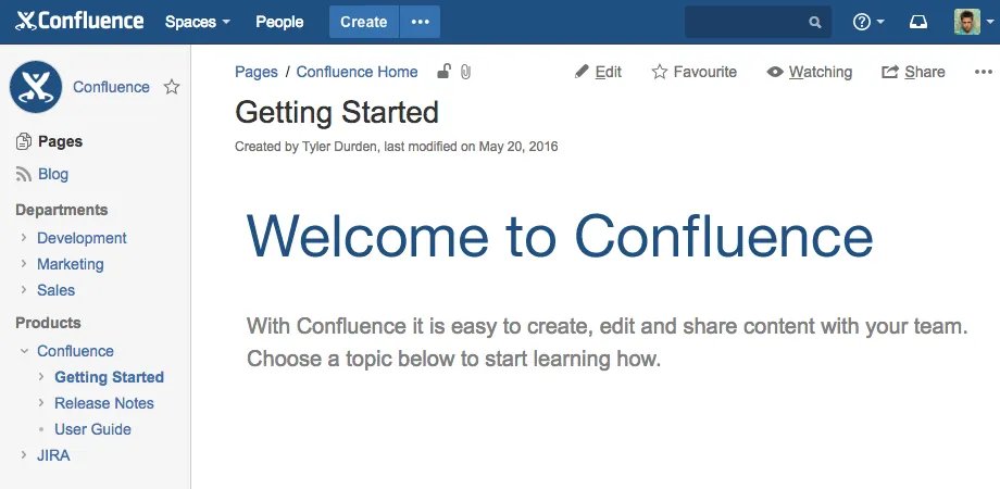 Spacetree for Confluence — screenshot from the Atlassian Marketplace listing
