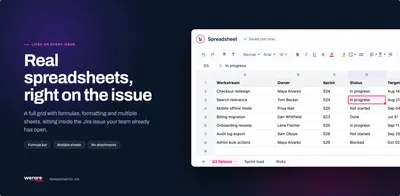 Spreadsheet for Jira for Atlassian — screenshot