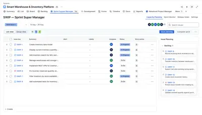 Sprint Super Manager for Jira Cloud for Atlassian — screenshot