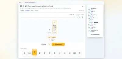SprintBee Planning Poker for Atlassian — screenshot