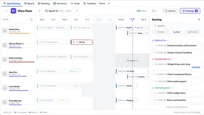 SprintLineup for Atlassian — screenshot