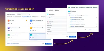 STAGIL Issue Templates & Scheduler for Atlassian — screenshot
