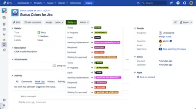 Status Colors for Jira for Atlassian — screenshot