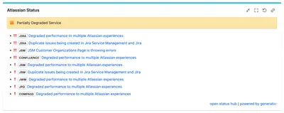 Status Gadget for Jira for Atlassian — screenshot