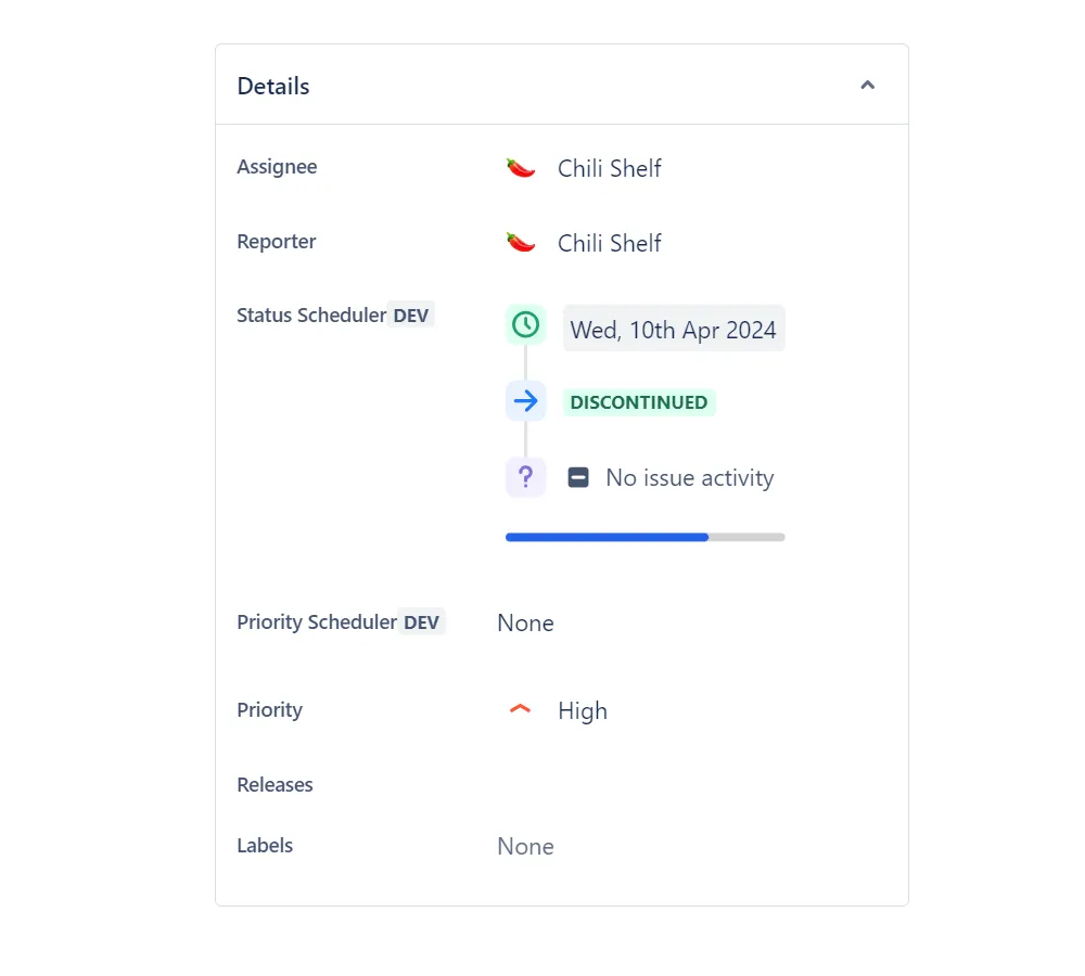 ๐ Status Scheduler โ screenshot from the Atlassian Marketplace listing