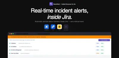 Status Watch - Incident Announcer for Jira for Atlassian — screenshot