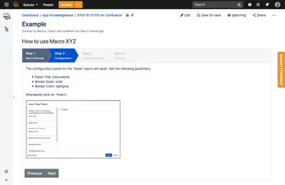 STEP BY STEP for Confluence for Atlassian — screenshot