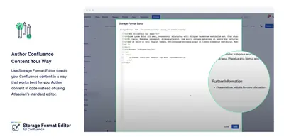 Storage Format Editor for Confluence FREE for Atlassian — screenshot