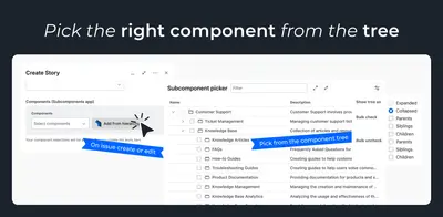 Subcomponents for Jira Cloud: Components Hierarchy, Packages for Atlassian — screenshot