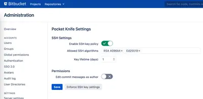 Swiss Pocket Knife for Bitbucket for Atlassian — screenshot