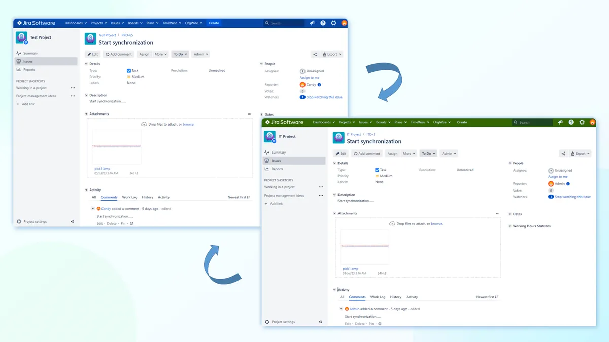 Sync to Jira — screenshot from the Atlassian Marketplace listing