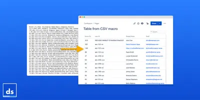 Table from CSV in Confluence for Atlassian — screenshot