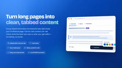Tabs Macro for Confluence for Atlassian — screenshot