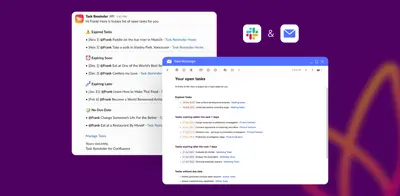 Task Reminder - Slack & Mail Notifications for Confluence for Atlassian — screenshot