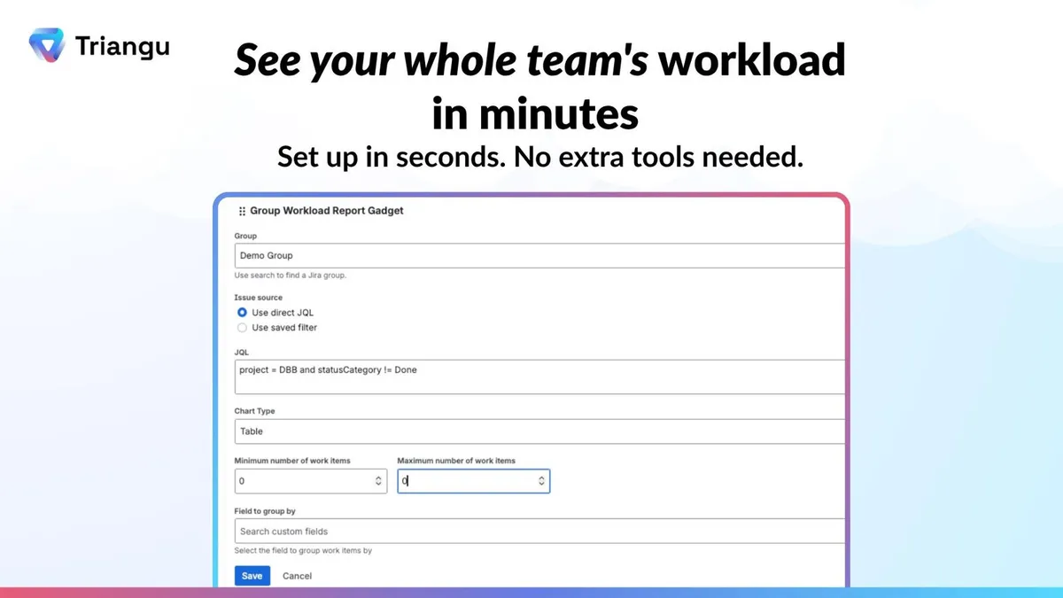 Team Workload Gadget — screenshot from the Atlassian Marketplace listing