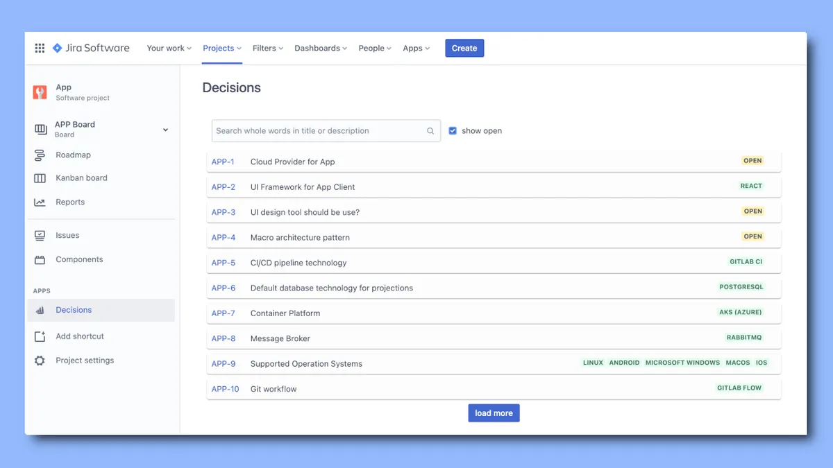 Teamcision - decision making — screenshot from the Atlassian Marketplace listing