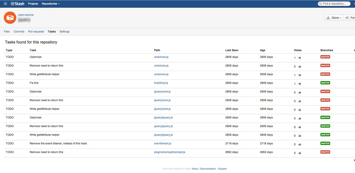Technical Debt Tracker- Bitbucket Server — screenshot from the Atlassian Marketplace listing