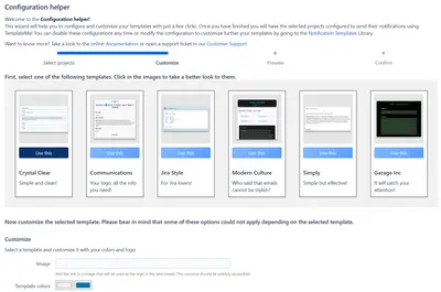 TemplateMe! - Customized notifications for Atlassian — screenshot