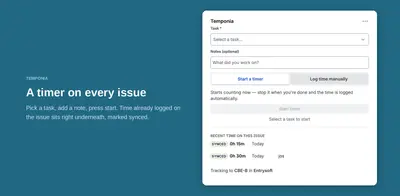 Temponia for Atlassian — screenshot