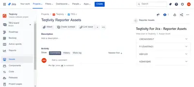 Teqtivity For Jira for Atlassian — screenshot