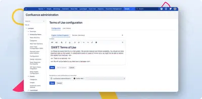 Terms of Use for Atlassian — screenshot