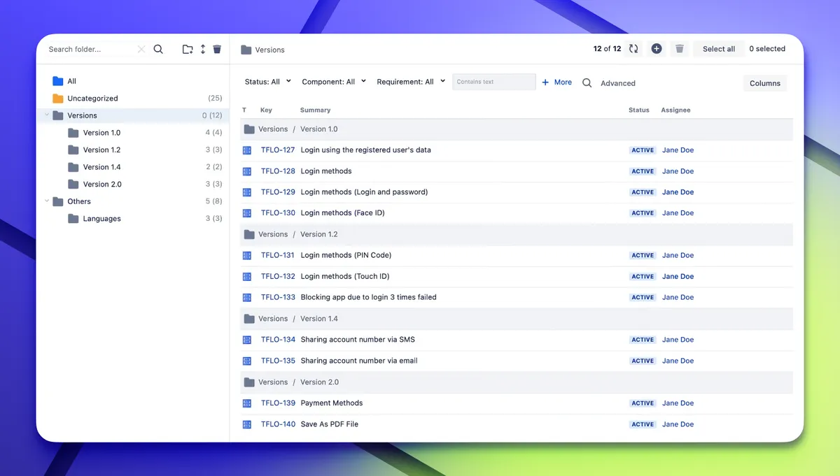 TestFLO - Test Management for Jira — screenshot from the Atlassian Marketplace listing