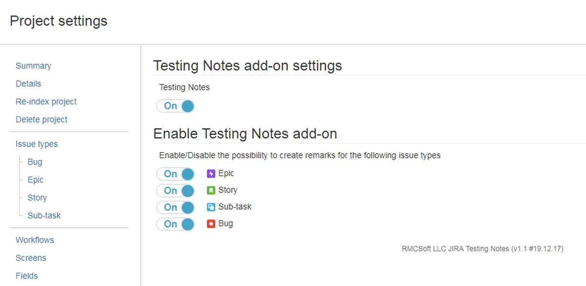 Testing Notes: QA & Test Management Tool — screenshot from the Atlassian Marketplace listing