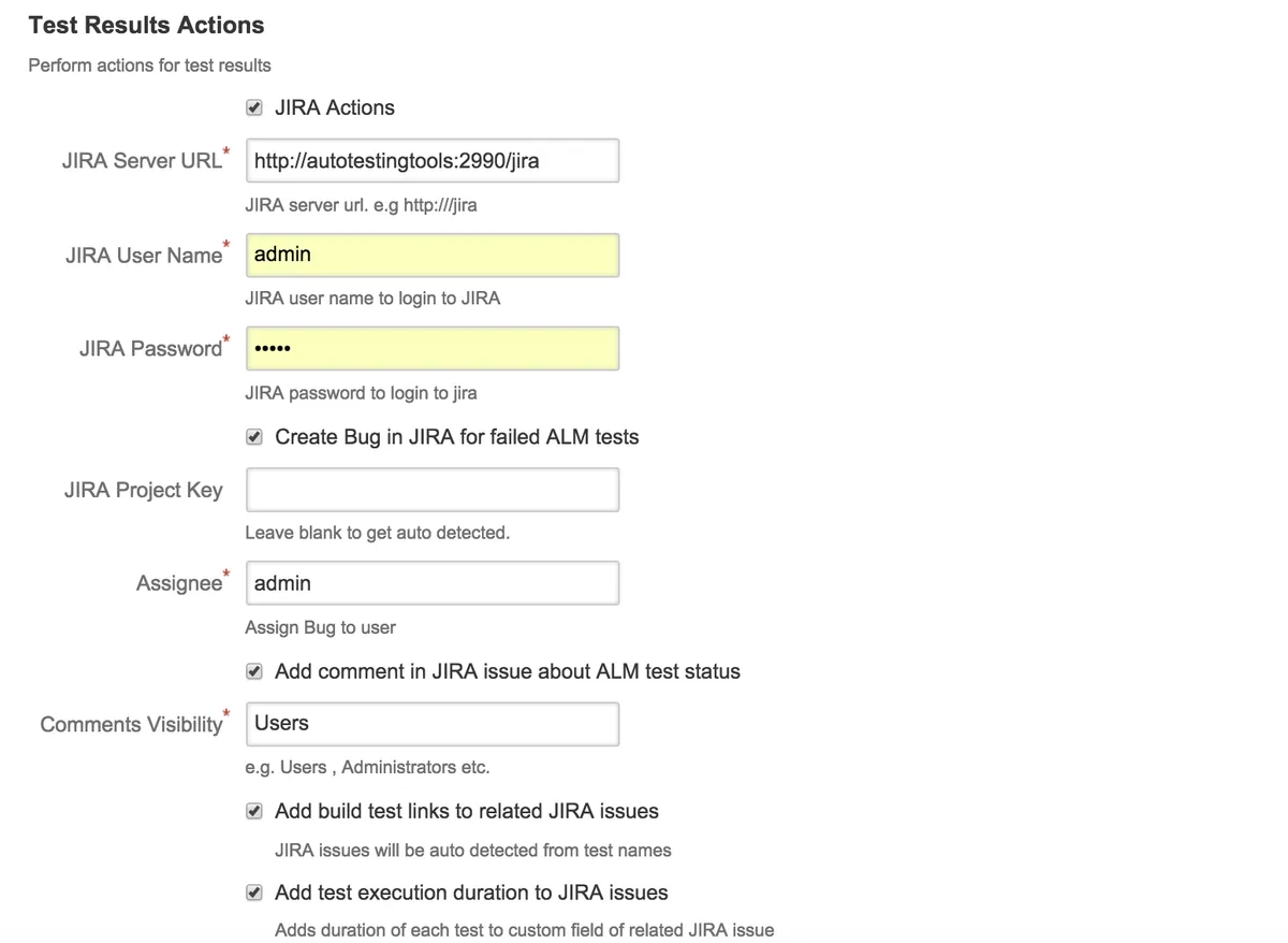 TestLink for Bamboo — screenshot from the Atlassian Marketplace listing
