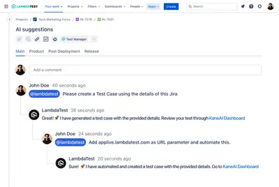 TestMu AI Cloud for Atlassian — screenshot
