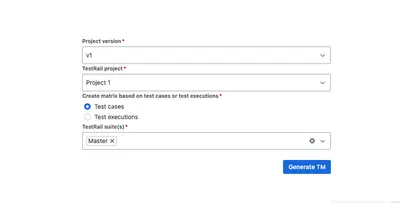 Testrail Traceability Matrix for Atlassian — screenshot