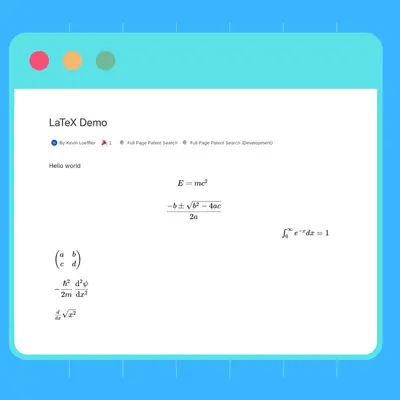 TeXBloX - Embed LaTeX in your Pages for Atlassian — screenshot