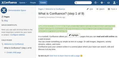 Text Highlighter for Confluence for Atlassian — screenshot