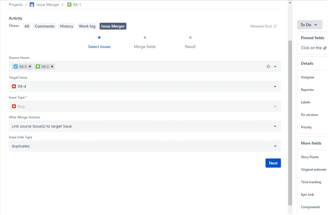 Ticket Merger — screenshot from the Atlassian Marketplace listing