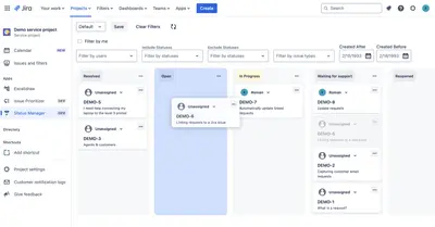 Ticket Status Manager for Jira for Atlassian — screenshot