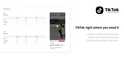 TikTok for Confluence for Atlassian — screenshot