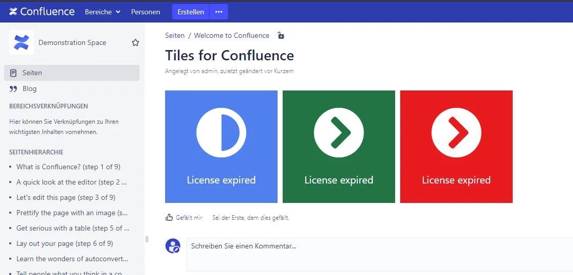 TileMenu for Confluence Server — screenshot from the Atlassian Marketplace listing