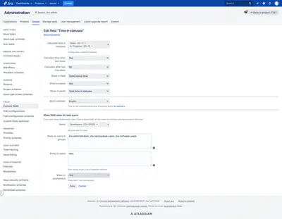 Time in status | SLA | Timer | Stopwatch for Jira for Atlassian — screenshot