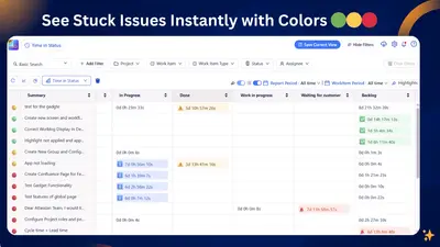 Time in Status - Smart Alerts and Reports for Jira for Atlassian — screenshot