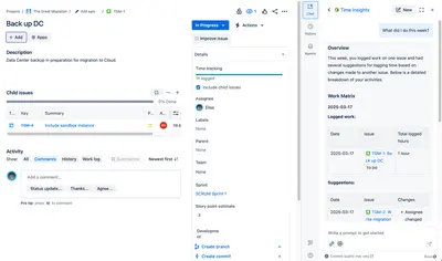 Time Insights for Jira for Atlassian — screenshot