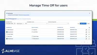 Time Off Management & Auto Assignment for Atlassian — screenshot
