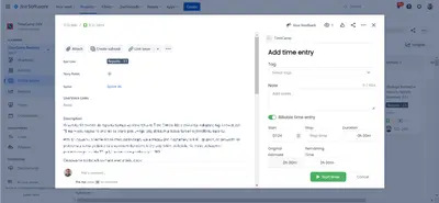TimeCamp Time Tracking for Atlassian — screenshot