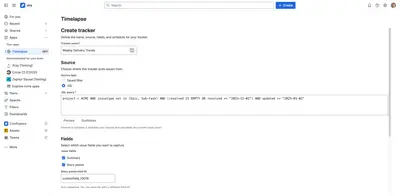 Timelapse for Jira for Atlassian — screenshot