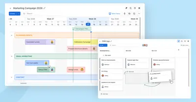 Timeline Roadmap, Kanban & Gantt Chart for Confluence for Atlassian — screenshot