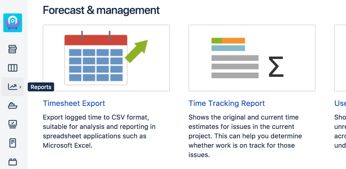 Timesheet Export for Jira — screenshot from the Atlassian Marketplace listing