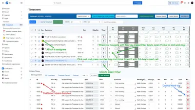 Timesheet for Jira for Healthcare for Atlassian — screenshot