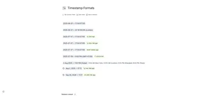 Timestamp for Atlassian — screenshot