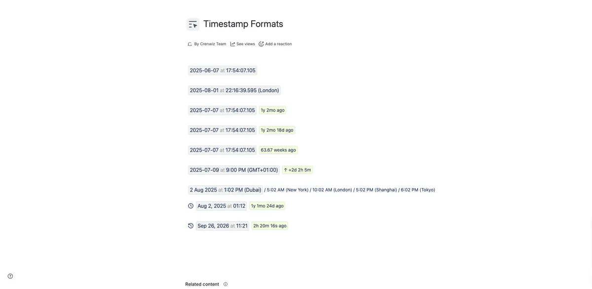 Timestamp — screenshot from the Atlassian Marketplace listing