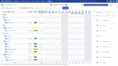 TimeWise-Timesheets with Plan and WorkLog for Jira for Atlassian — screenshot